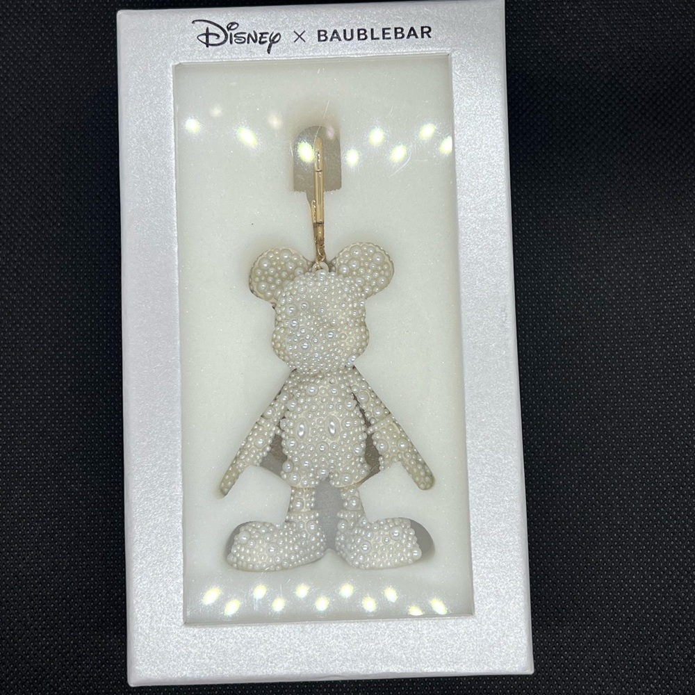 NEW BaubleBar x Disney Mickey Pearl Bag Charm - Picture 6 of 12